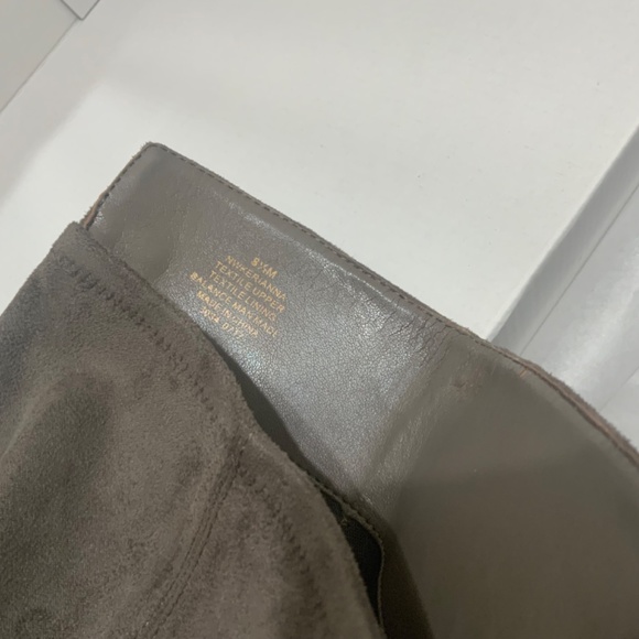 NINE WEST Kerianna Woman’s Tall Boots BLOCK HEEL GRAY Faux Suede High Boots 8.5 - Picture 9 of 11